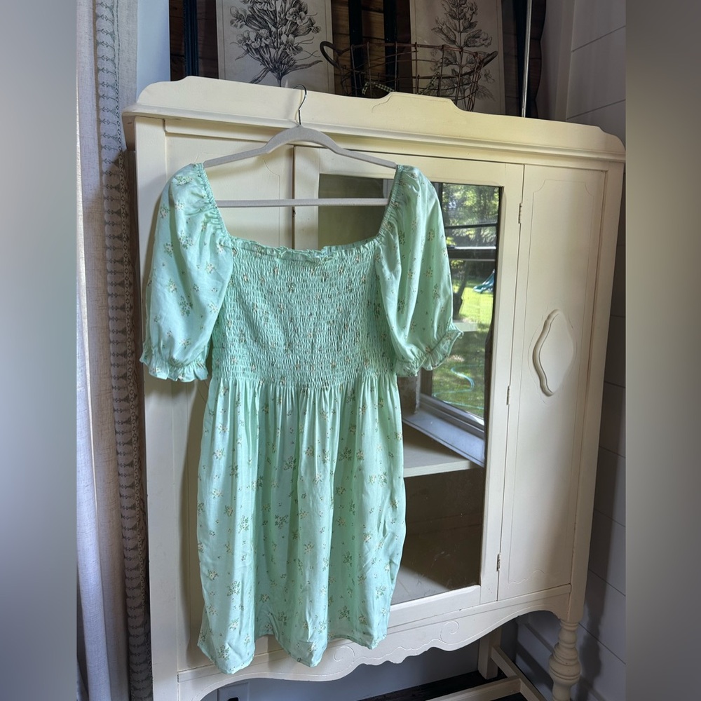 Elodie Light Green Floral Dress